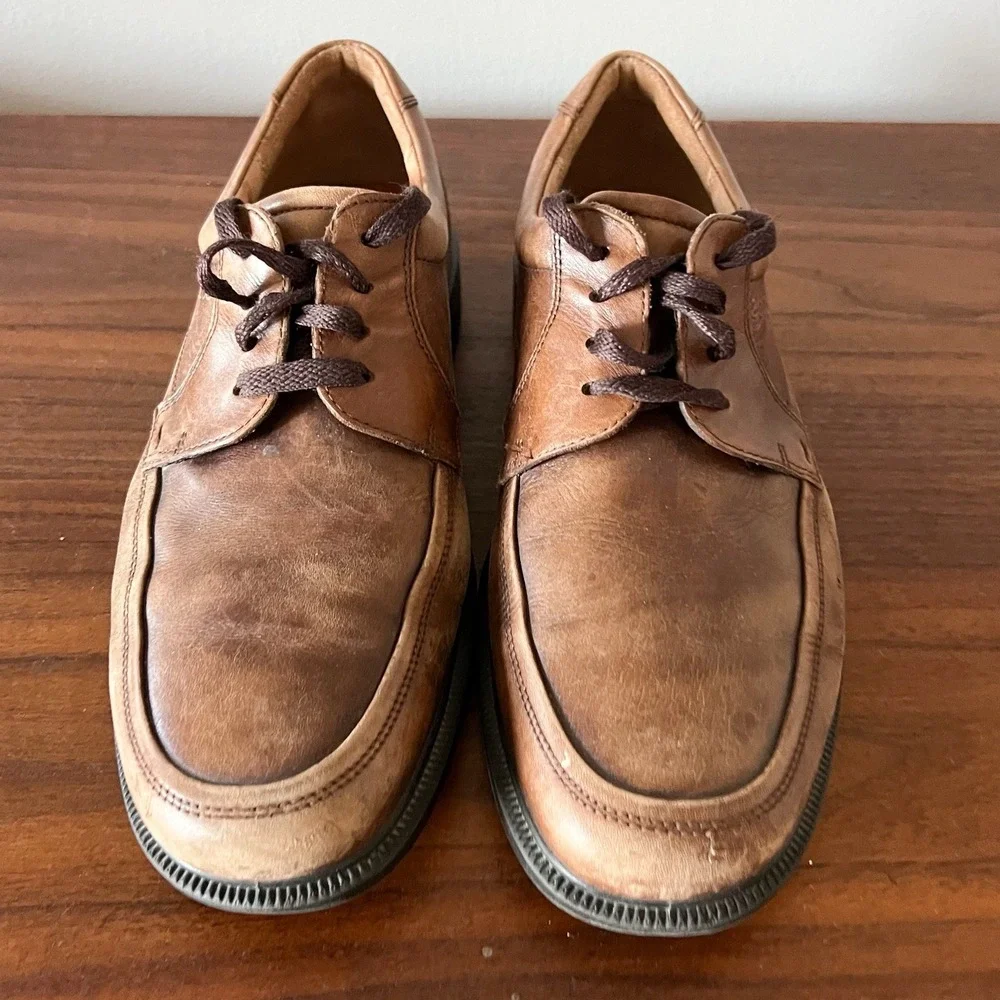 ECCO Men's Leather Lace Up Comfort Fit Oxford Dress Shoes Brown EU‎ 43